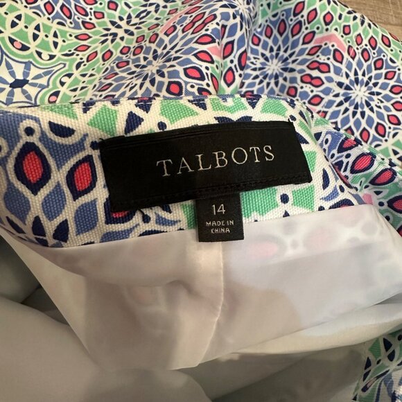 TALBOTS WOMENS GREEN AND PURPLE SKIRT SIZE 14 - Picture 5 of 7
